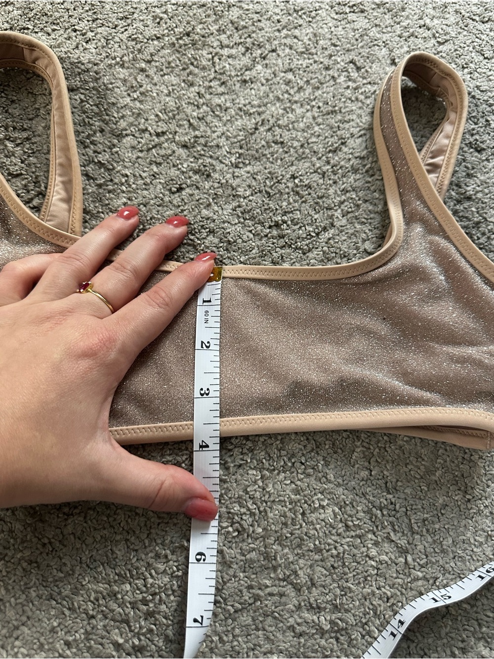 ⭐️aerie Sparkle Taupe Bikini Top - Picture 5 of 6